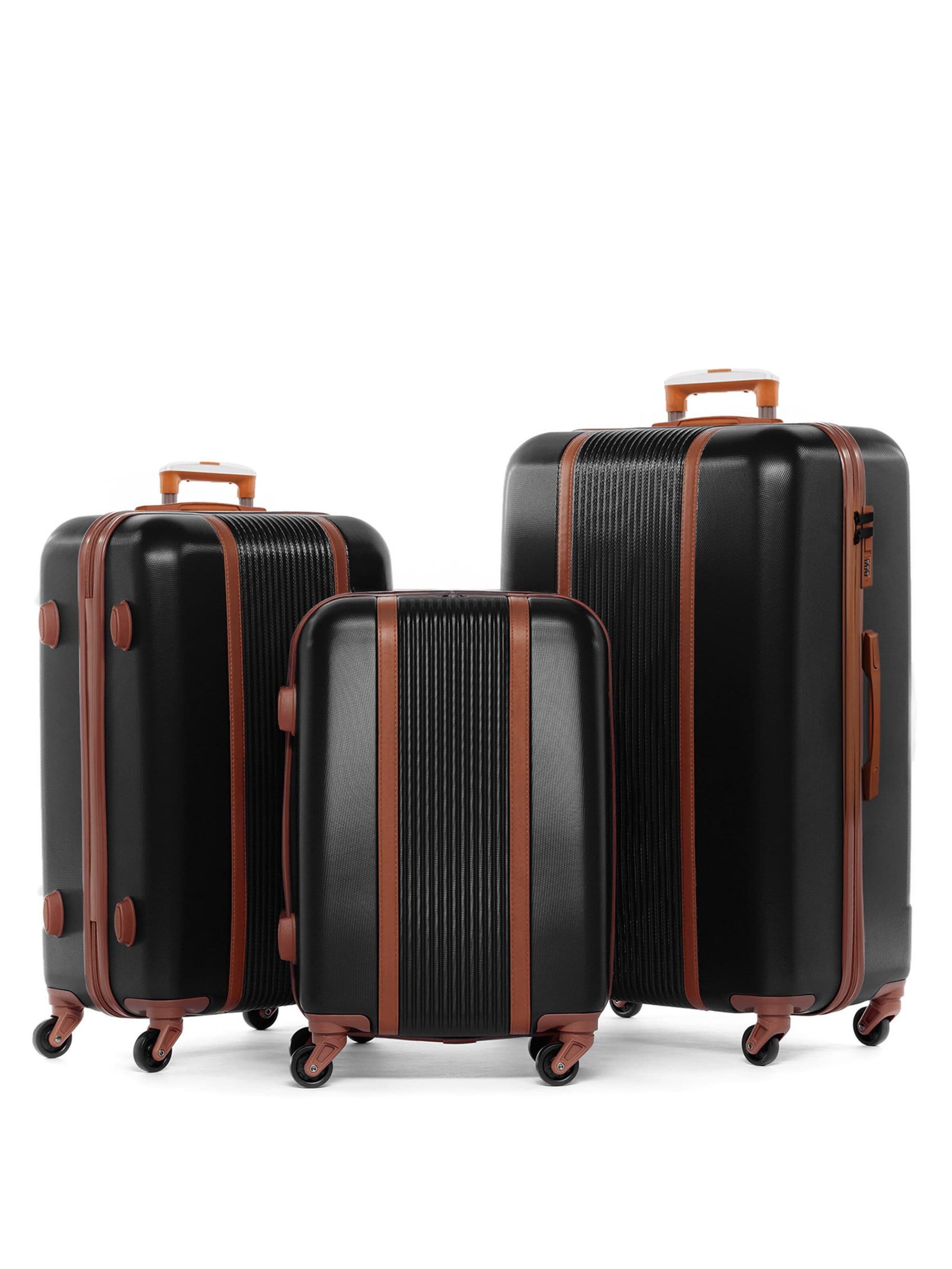 FERGÉ Suitcase Set '3 teilig Hartschale MILANO' in Black: front