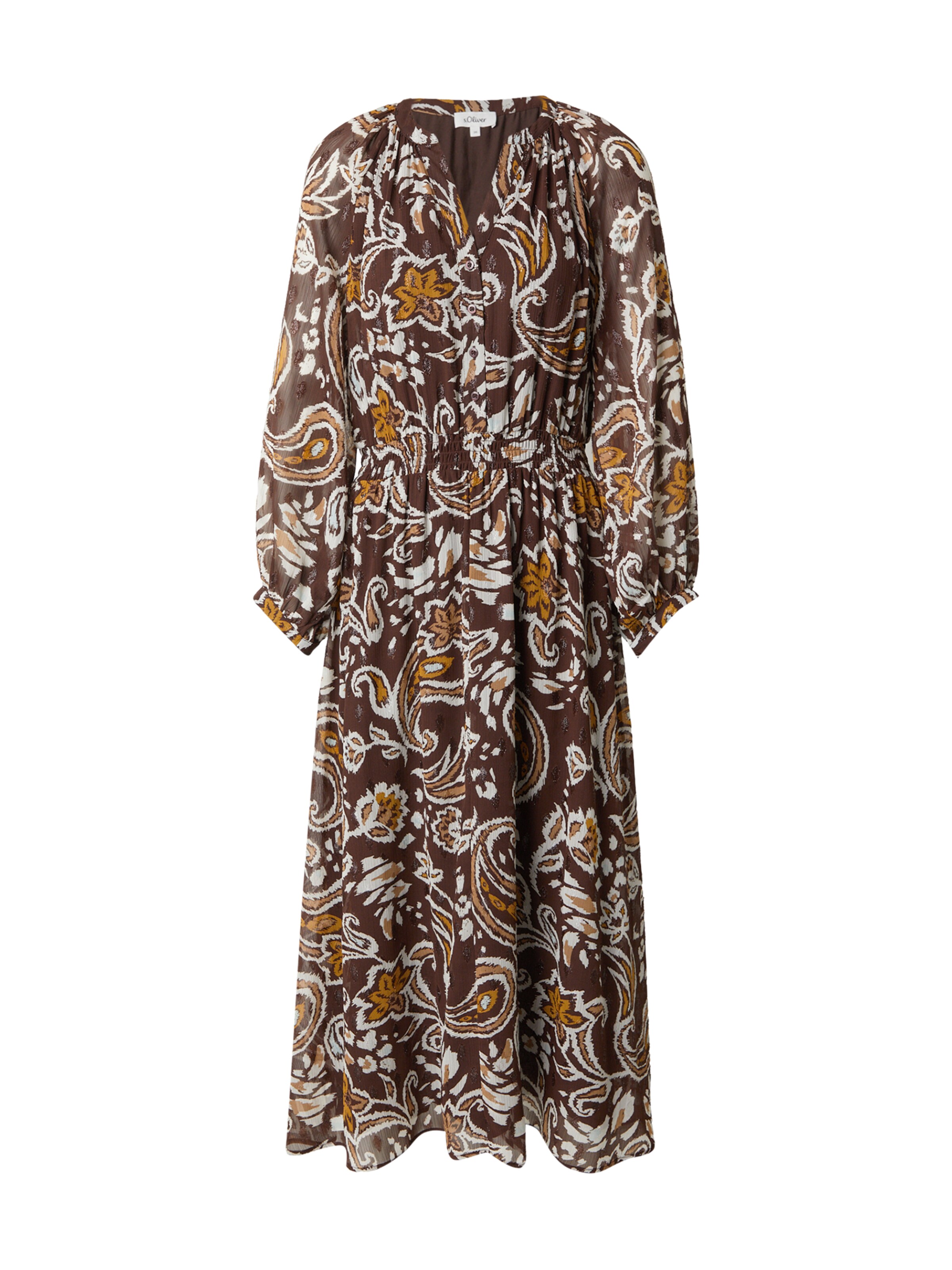 s.Oliver Blusenkleid in Braun: Vorderseite