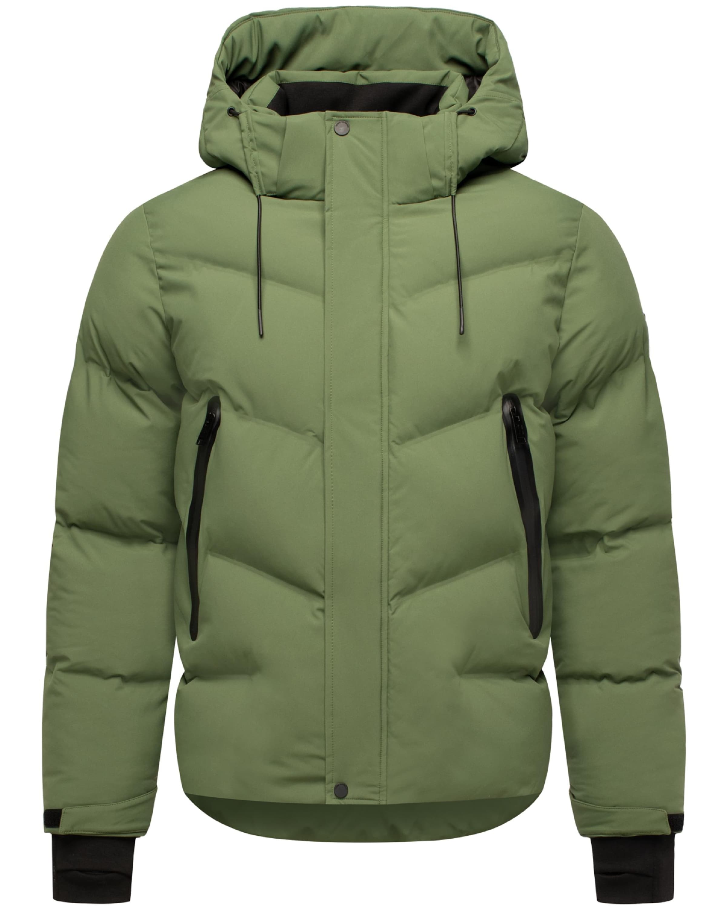 STONE HARBOUR Зимняя куртка в Зеленый: спереди