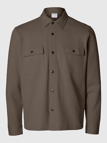 SELECTED Regular fit Tussenjas 'SLHJackie' in Bruin: voorkant