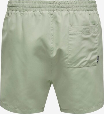 Only & Sons Badeshorts in Grün