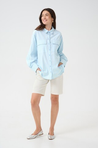 Cream Blouse 'Nadela' in Blue
