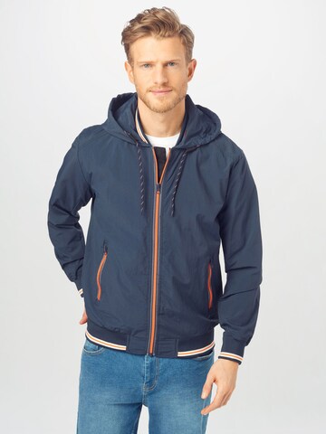 INDICODE JEANS Between-season jacket 'Phan' in Blue: front