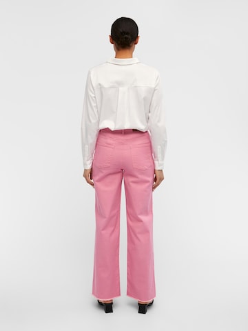 OBJECT - Perna larga Calças de ganga 'Savannah' em rosa