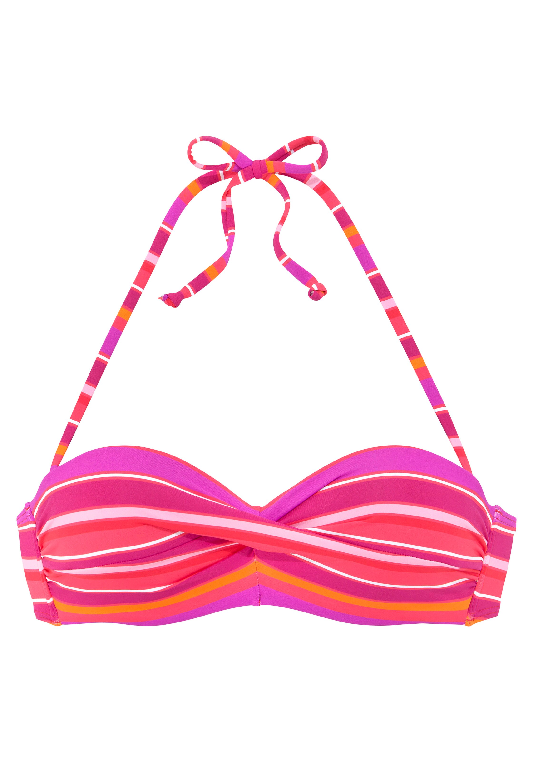 Bandeau Hauts de bikini s.Oliver en rose : devant