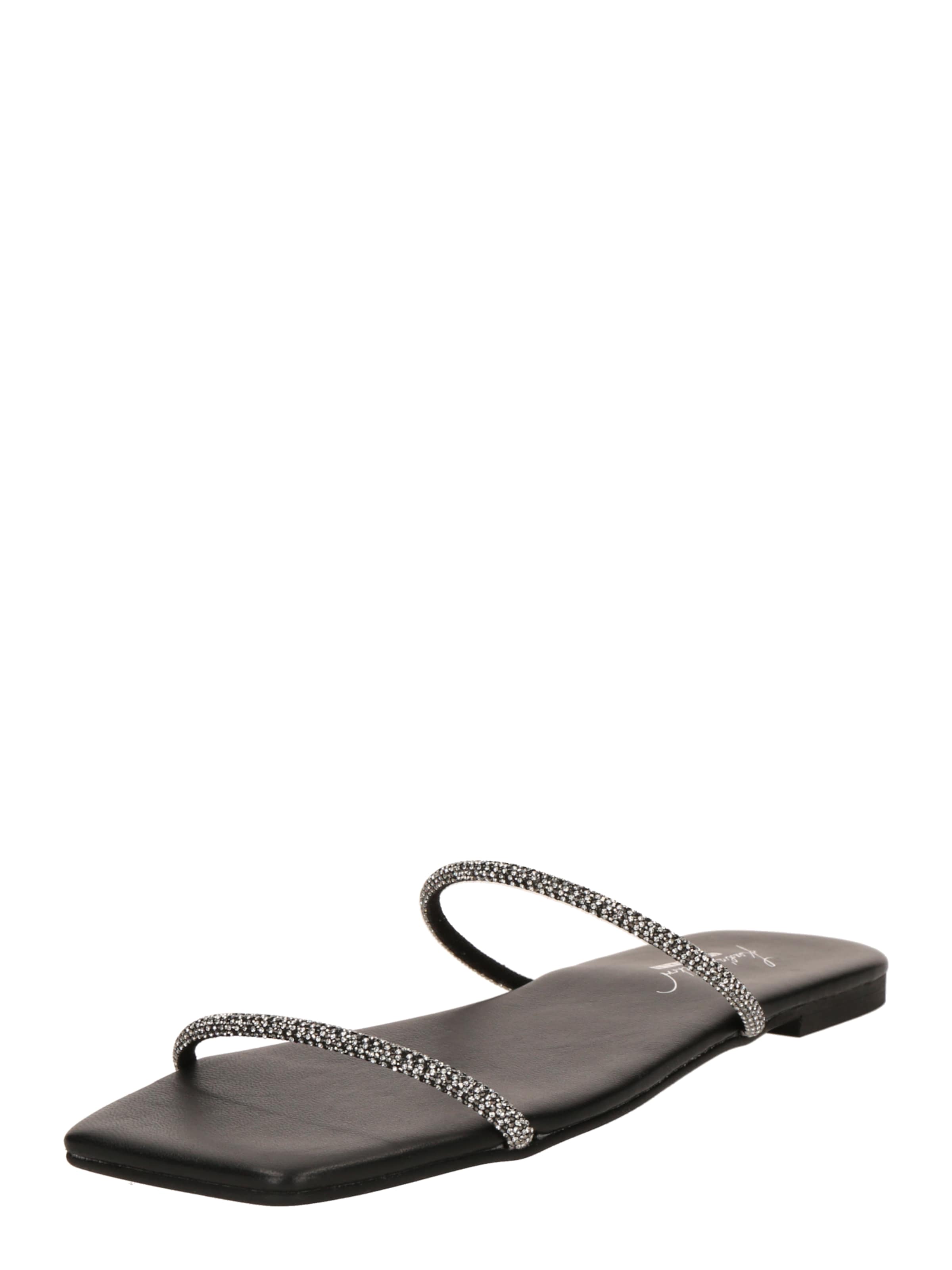 Karolina Kurkova OriginalsNatikače s potpeticom 'Taira' - crna boja: prednji dio