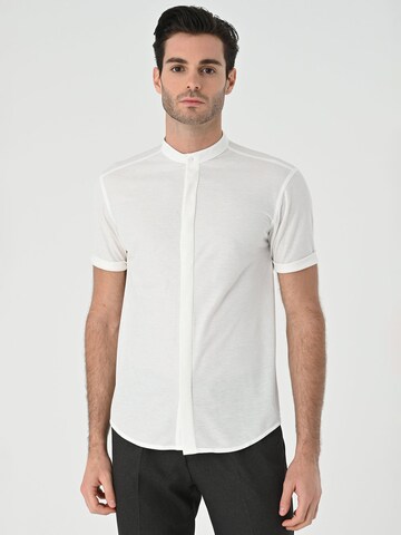 Antioch Slim fit Button Up Shirt in White: front