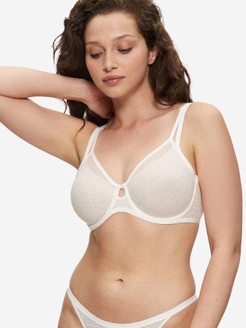 TRIUMPH Minimizer Bügel-BH ' Red Label Triumph Signature Sheer ' in Weiß: Vorderseite