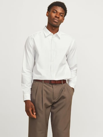 Jacks & Jones Regular Fit Hemd 'Herren Langarm Hemd'‌‌‌‌‌‌‌‌ in Weiß