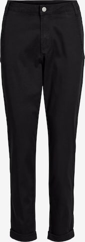 VILA - Tapered Calças chino em preto: frente