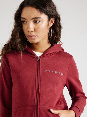 GANT Zip-Up Hoodie in Red