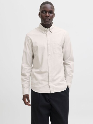 JACK & JONES Slim Fit Hemd in Beige: Vorderseite
