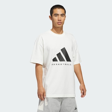 T-Shirt fonctionnel ADIDAS PERFORMANCE en blanc : devant