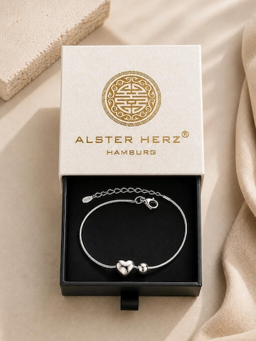 Alster Herz Rannekoru 'S925 PURE HEART' värissä hopea