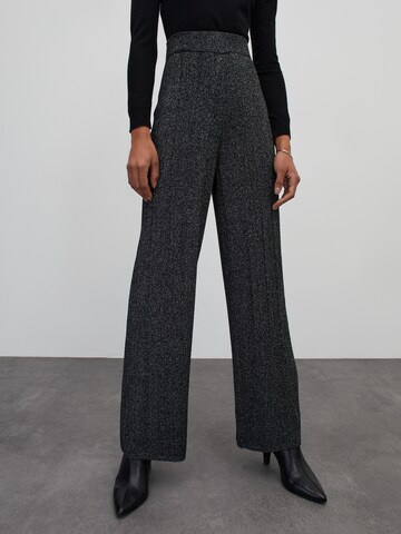 EDITED Loose fit Trousers 'Blanda' in Black: front