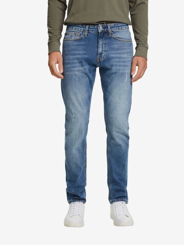 ESPRIT Slimfit Jeans in Blauw: voorkant