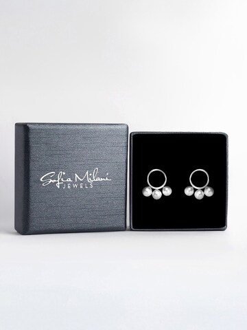Sofia Milani Earrings 'Circle Pearl' in Silver