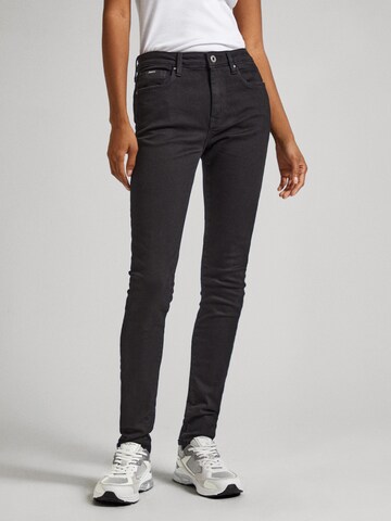 Skinny Jean Pepe Jeans en noir : devant