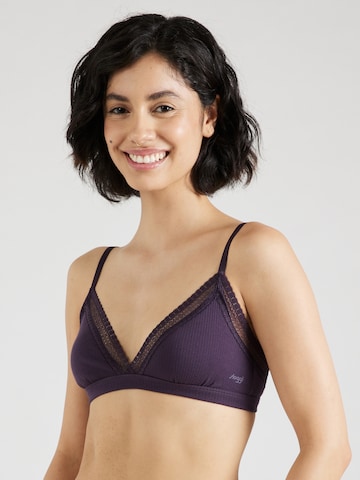 SLOGGI - Triangular Soutien 'GO Ribbed' em roxo: frente