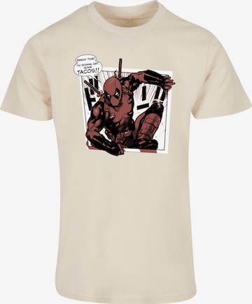 T-Shirt 'Deadpool - Tacos Breaktime' ABSOLUTE CULT en beige : devant