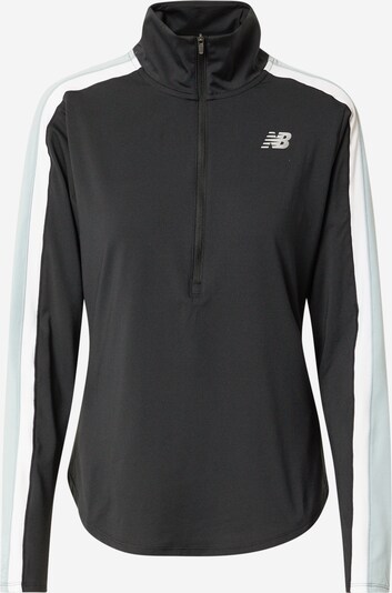 Bluză cu fermoar sport new balance pe azur / negru / alb, Vizualizare produs