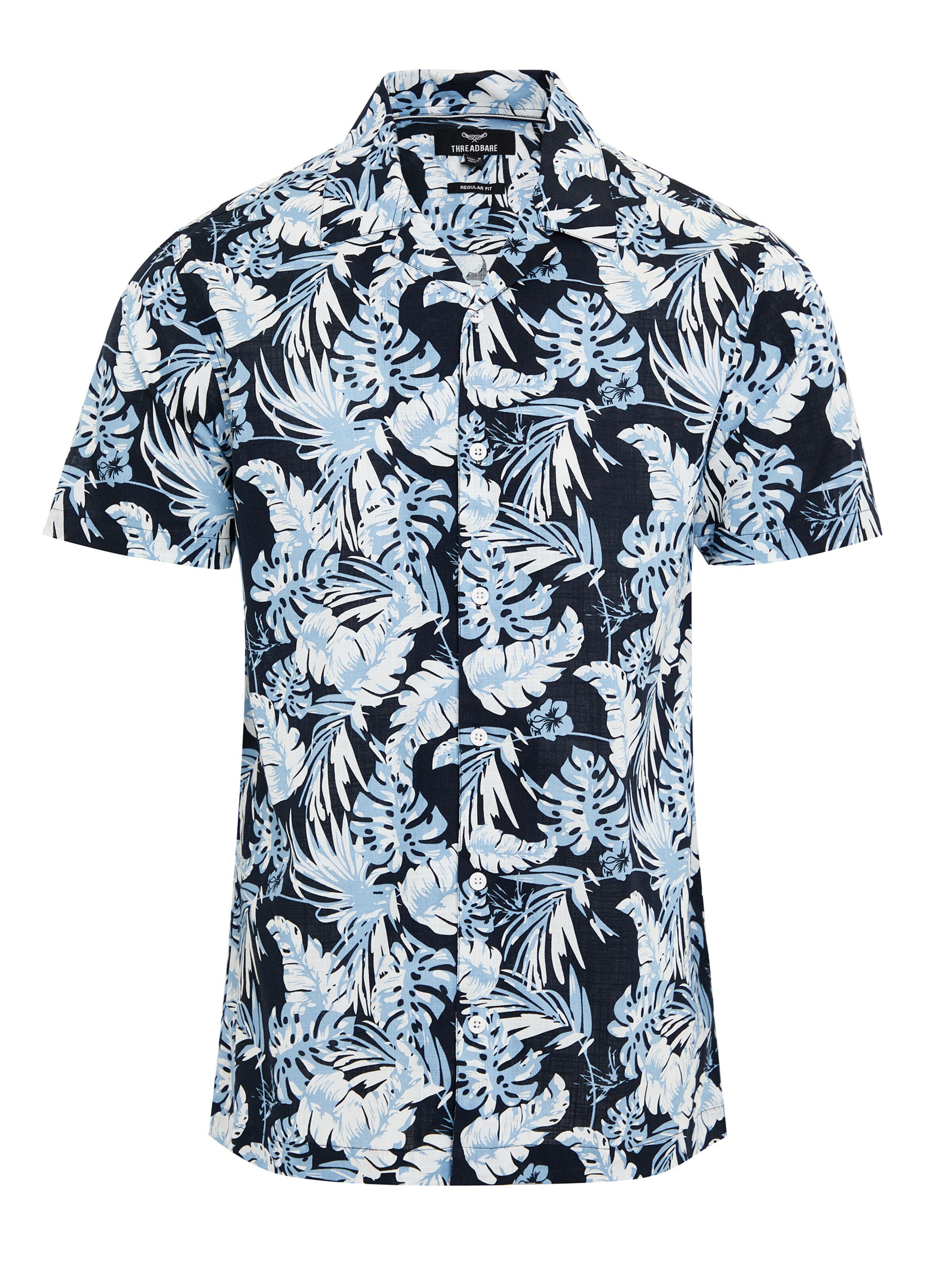 Threadbare Comfort Fit Hemd 'Romeo' in Blau: Vorderseite