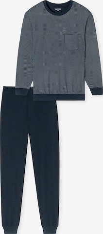 SCHIESSER Pyjama lang ' Comfort Essentials ' in Blauw: voorkant