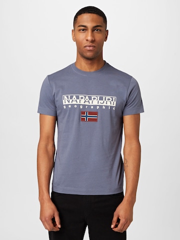 NAPAPIJRI Shirt 'AYAS' in Blauw: voorkant