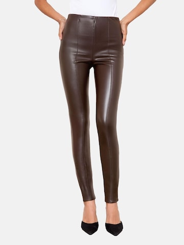 Friends Like These Скинни Леггинсы в Коричневый: спереди