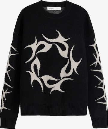 Bershka Sweater in Black: front