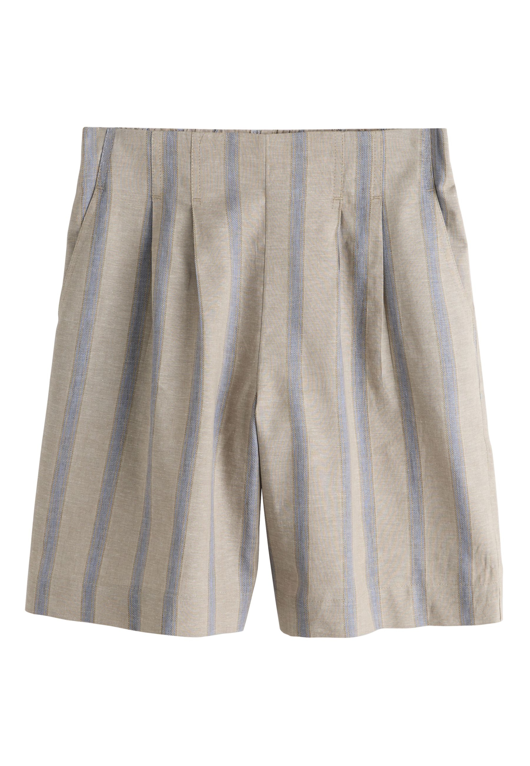 Next Loosefit Veckad byxa 'N. Premium' i beige: framsida