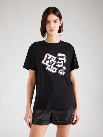 Karl Lagerfeld - Camiseta en negro: frente