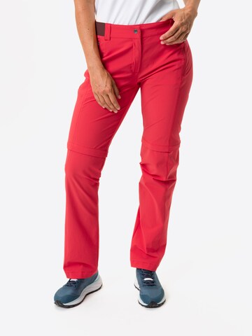 VAUDE Regular Outdoor trousers 'Farley' in Red: front