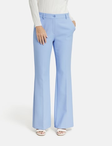 GERRY WEBER Flared Pleated Pants in Blue: front