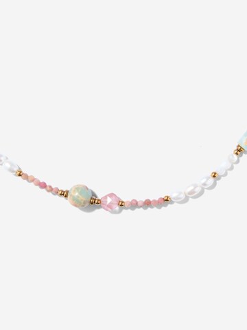 ØYRE Łańcuszek 'Mixed Bead' w kolorze czerwony