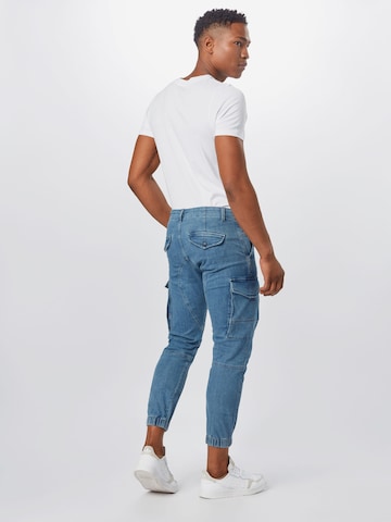 JACK & JONES Tapered Cargojeans 'Paul' i blå