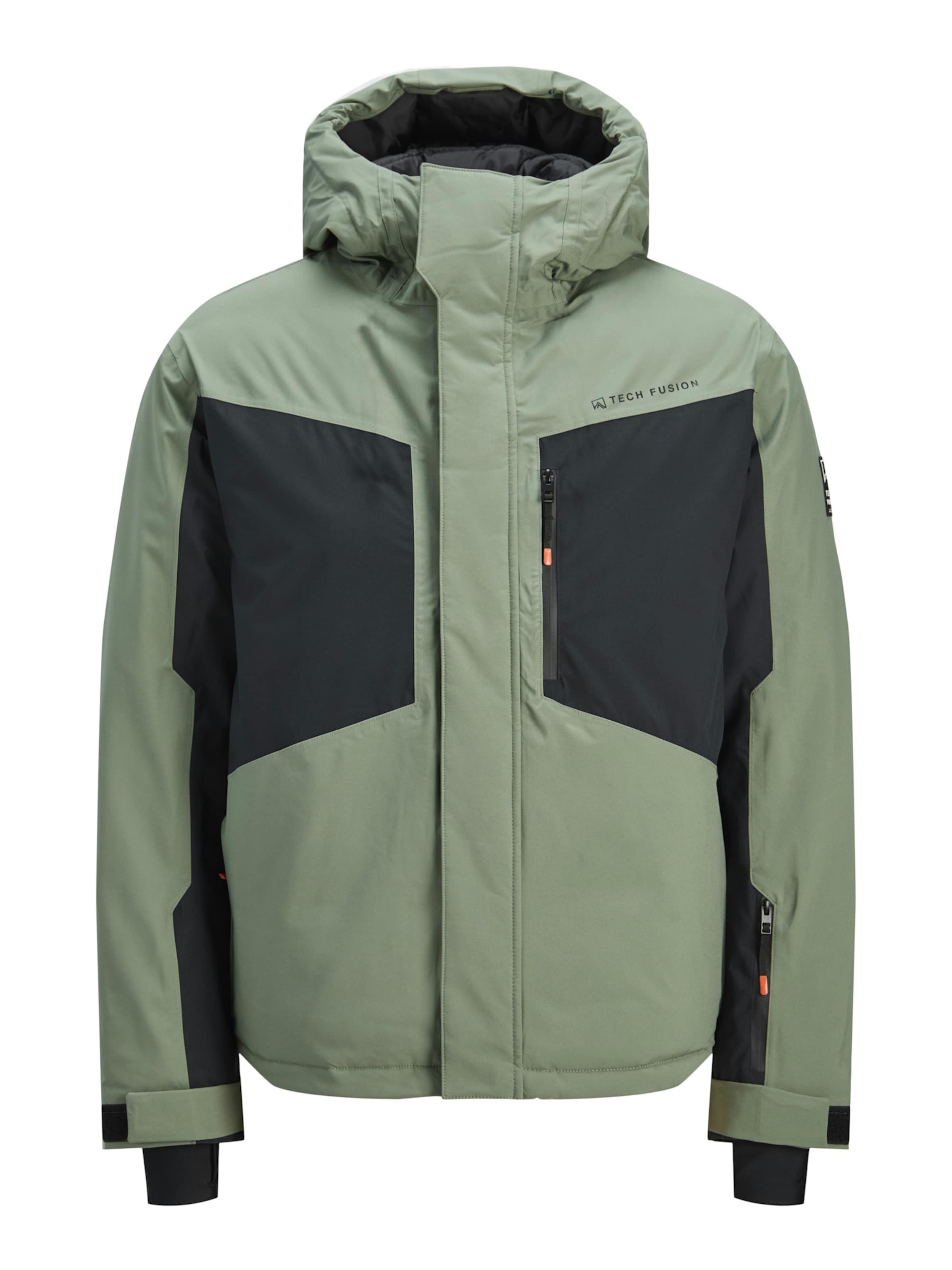 Veste d’hiver 'Alpes Ski' Jack & Jones Junior en vert : devant