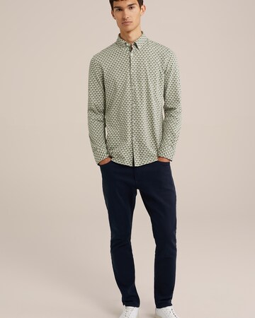 WE Fashion Slim Fit Skjorte i grøn