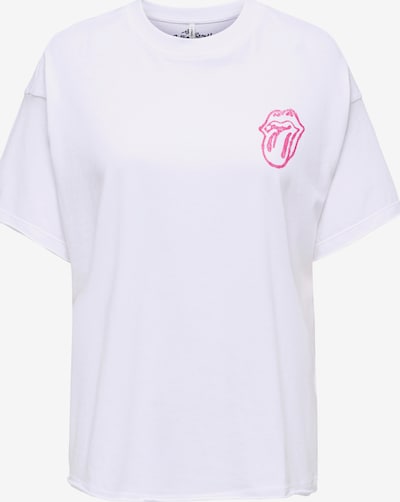 ONLY Majica 'ONLROLLING STONES' u roza / bijela, Pregled proizvoda
