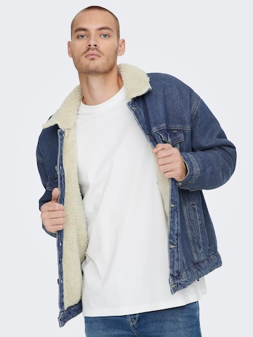 Only & Sons Between-Season Jacket 'Rick' in Blue