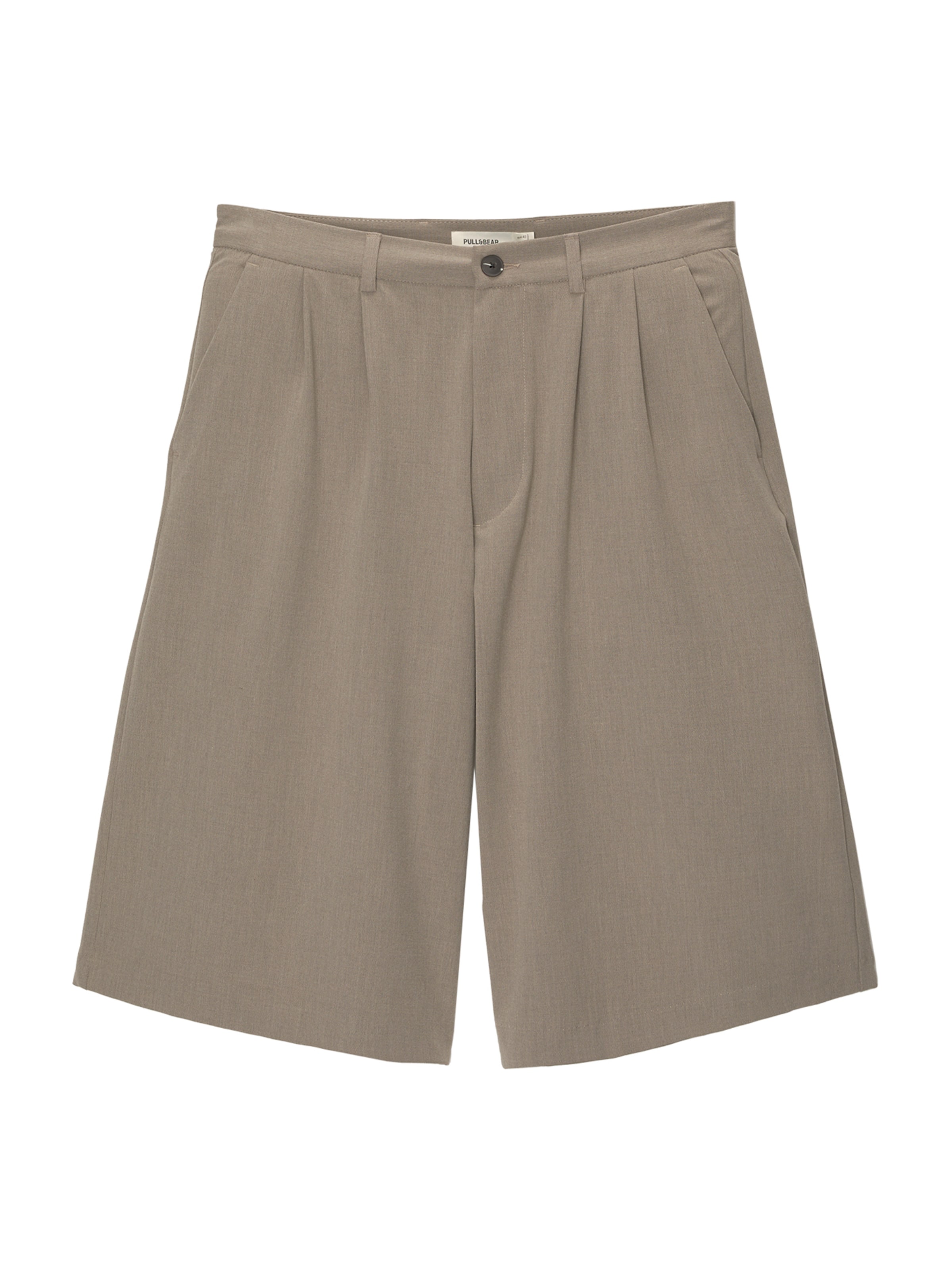 Wide leg Pantaloni con pieghe di Pull&Bear in grigio: frontale