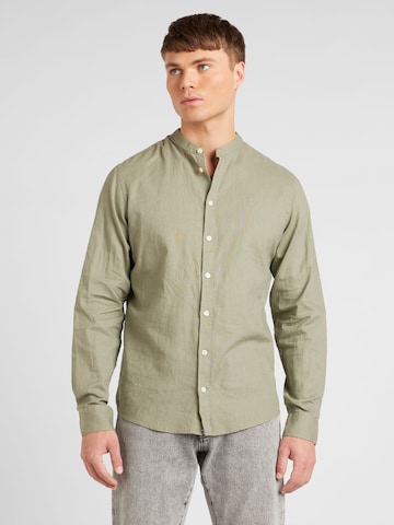 Coupe slim Chemise 'Anton' Casual Friday en vert : devant