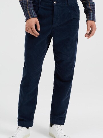 WE Fashion Loosefit Chino in Blauw: voorkant