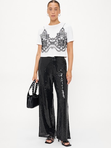 Only Petite - Pierna ancha Pantalón 'ONLBECCA' en negro