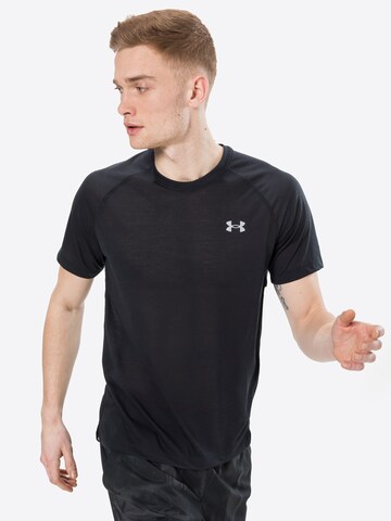 UNDER ARMOUR Funktionsskjorte 'Streaker' i sort: forside