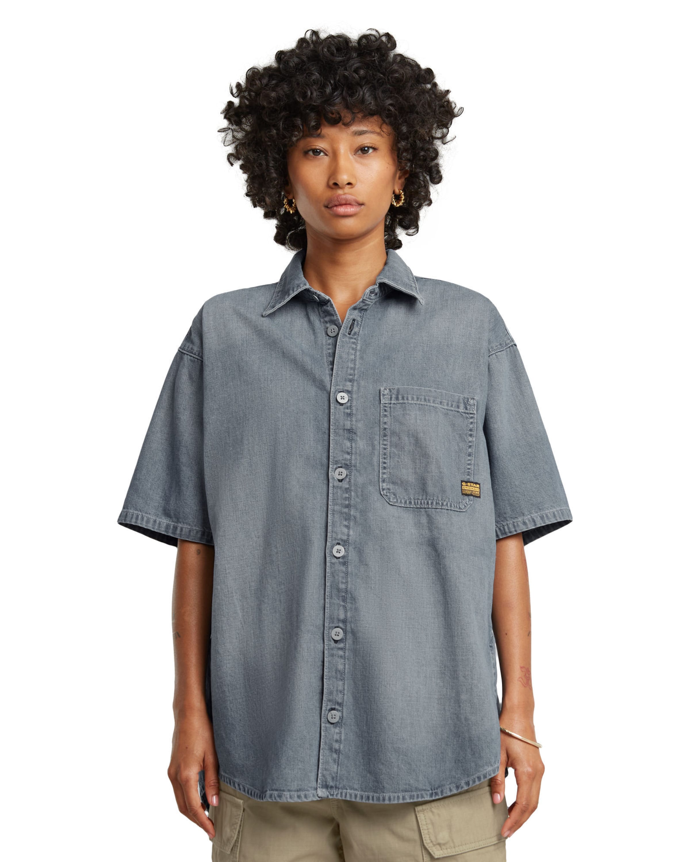 G-STAR Blouse in Blue: front