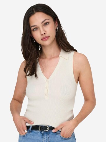 Top in maglia 'Nanna' di Jaqueline de Yong in beige: frontale