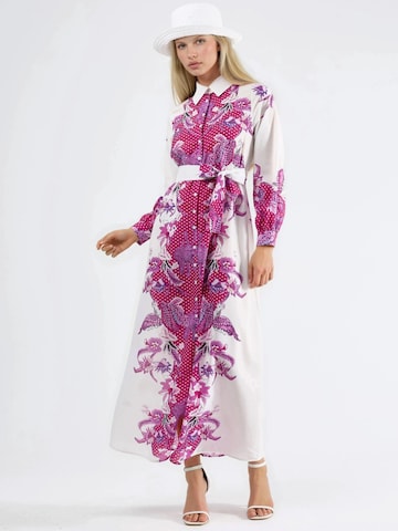 MSN Collection Midi Kleid in Weiß: Vorderseite