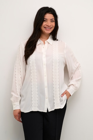 KAFFE CURVE Blouse 'Sabrine ' in White: front