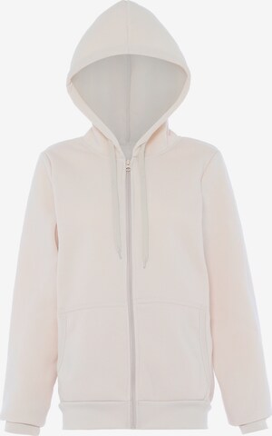 Colina Zip-Up Hoodie in Beige: front